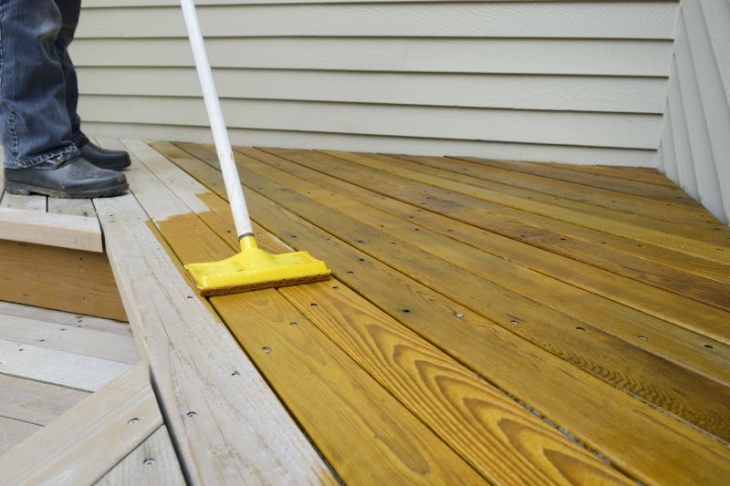 Stained Deck in Different Lighting